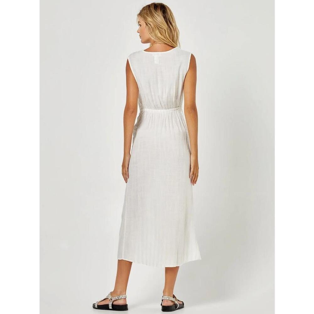 L*SPACE Women's Down The Line Cover-Up Size S In Cream - Picture 3 of 12